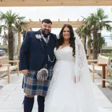 couple getting married at brisbane seasisde hotel in ayrshire