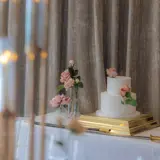 close up of wedding cake in wedding package